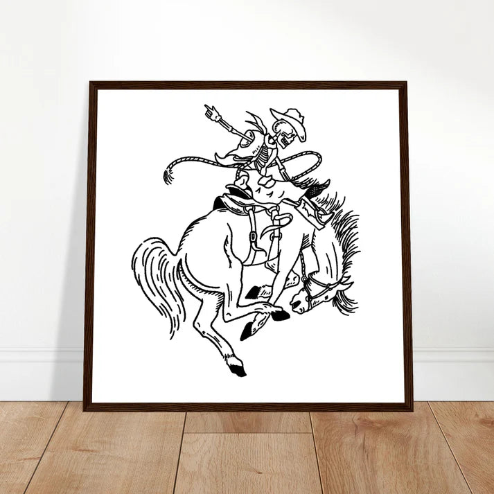 Ler er' Buck Wooden Framed Graphic Print