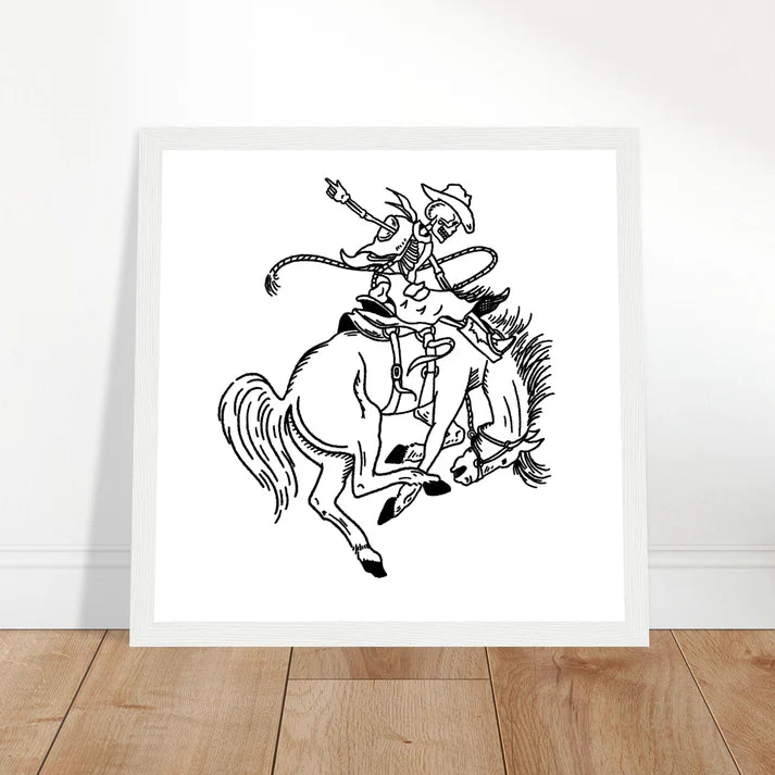 Ler er' Buck Wooden Framed Graphic Print